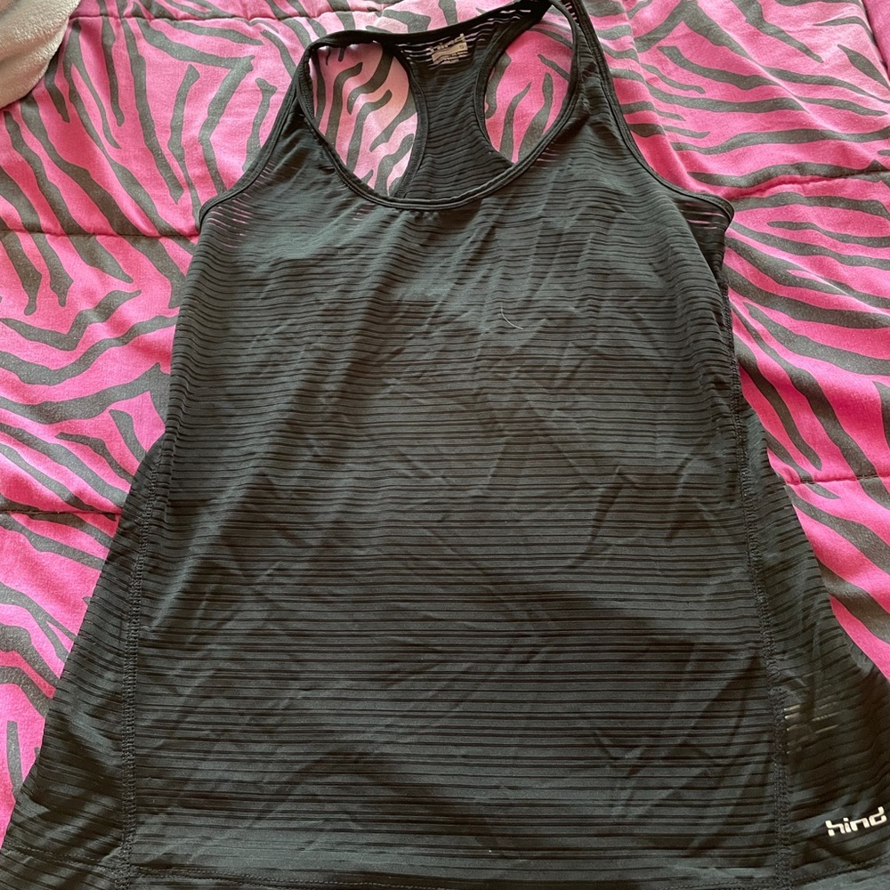 Black athletic tank top